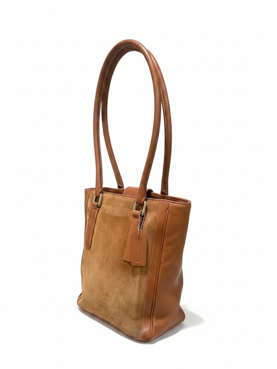 Coach Handbags - Vintage 2001 Coach Suede & Leather Tote Bag F1P-9424 – Made in Costa Rica